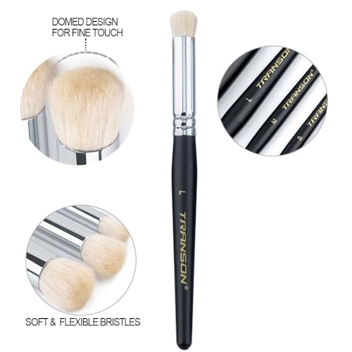 Transon 8pcs Miniature Painting Dry Brush Set with 5 Drybrushes and 3 Small Detail Brushes for Model Making and Miniature Model Painting - size: 8 PCS Dry Brush