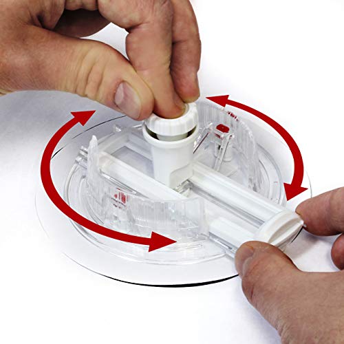 VViViD Circut Clear Lightweight Plastic Rotary Paper Cutter W/Gridded and Self-Healing Cutting Board