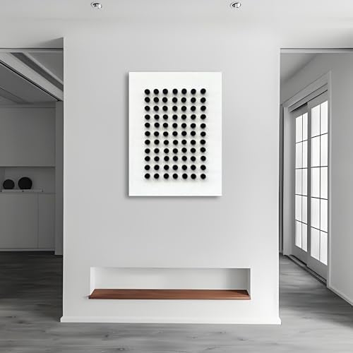Art Hand-Painted Black and White Texture Abstract Art Oil Painting Modern Minimalist Canvas Wall Art Deco 40x28 inches - color: Yi108
