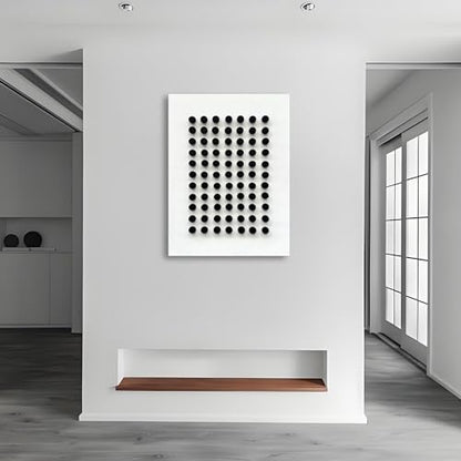 Art Hand-Painted Black and White Texture Abstract Art Oil Painting Modern Minimalist Canvas Wall Art Deco 40x28 inches - color: Yi108