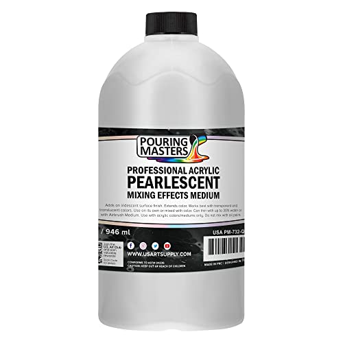 Pouring Masters 32 Oz (Quart) Acrylic Pearlescent Effects Medium - size: 32-ounces