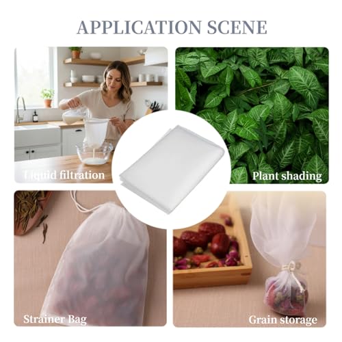 39.37"X39.37" Nylon Mesh Fabric, 60 100 200 300 400 500 Mesh | Nylon Mesh Filter Fabric, Reusable Strainer Cloth for Milk, Juice, Paint - style: 200mesh