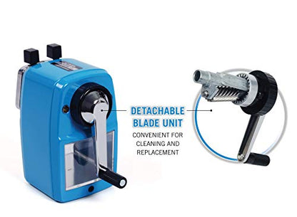 CARL Angel-5 Pencil Sharpener, Blue - color: Blue