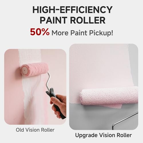 Mini Paint Roller Kit - 4 Inch Small Paint Roller Frame, 5 Packs Microfiber Paint Roller Covers,Sturdy Tray, Perfect for Painting Wall, Cabinets, Doors, Craft Work - size: 4 Inch,7 pack