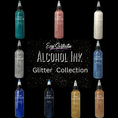 Premium Alcohol Ink by Ezgi Sertcetin (Glitter Tealito) - color: Glitter Tealito