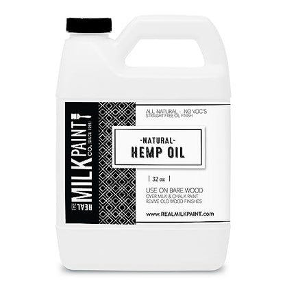 Real Milk Paint, Hemp Oil for Wood Finishing, Cutting Boards, Butcher Blocks, Countertops, Wood Utensils, Food Grade, 32 oz - size: 32 Fl Oz (Pack of 1)