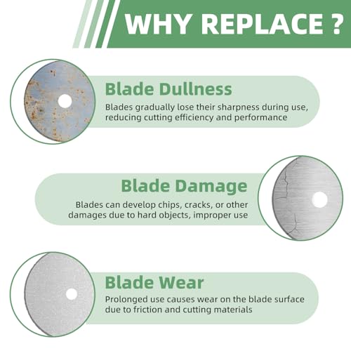 60mm Rotary Cutter Blades Replacement for Fiskars Paper Cutter, 3 Pieces | Replacement Blades Idea for Sewing, Arts And Crafts Cutting, Quilting Rotary Blades