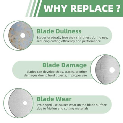 60mm Rotary Cutter Blades Replacement for Fiskars Paper Cutter, 3 Pieces | Replacement Blades Idea for Sewing, Arts And Crafts Cutting, Quilting Rotary Blades