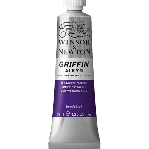 Winsor & Newton Griffin Alkyd Fast Drying Oil Paint, Dioxazine Purple | Fast-Drying Oil Paint, Ideal for Thick Impasto Techniques & Underpainting, Slightly More Fluid than Traditional Oils - color: Dioxazine Purple, style: 1.25-oz Tube