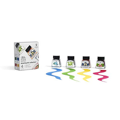 Winsor & Newton Drawing Ink, 14ml Bottle, Ultramarine | Fast-drying, transparent & water-resistant; Outstanding Color Brilliance; Perfect for brush, dip pen, airbrush applications. - color: Ultramarine, style: 14ml Bottle