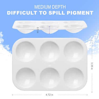 32 PCS Paint Tray Palette, White Plastic Paint Pallets