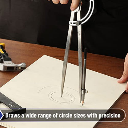 Mr. Pen- Professional Compass for Woodworking, Compass with Wing