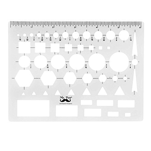 Mr. Pen French Curve and Template Ruler Set, 6 Pieces - style: 6 pcs