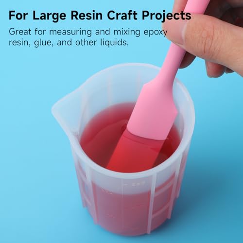 Gartful 300ml Large Silicone Measuring Cups, 10OZ Reusable Squeeze and Pour Resin Cups for Epoxy, Casting Molds, Slime, Craft Art Projects, Cup Making, Waxing, 6 Packs - size: 300ml*6