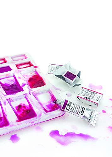 Schmincke - HORADAM AQUARELL Empty box 74 924 097, black metal box with mixing palette for individual filling with 24 x 1/2 or 12 x 1/1 cells - size: for 12 x 1/1 or 24 x 1/2 pans