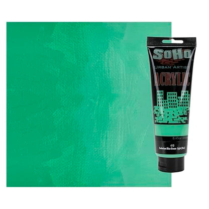 Soho Urban Artist Heavy Body Acrylic Paint - 250 ml Tube - Cadmium Blue Green Light Hue - Thick, Rich Color, Excellent Coverage, Professional Quality - Artists Acrylic Paint - color: Cadmium Blue Green Light Hue, size: 8.45 Fl Oz (Pack of 1)
