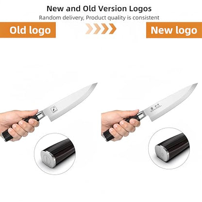 imarku 8 Inch Japanese Chef Knife,Single-Bevel Edge HC Steel Kitchen Knife | HC Steel Ultra-Sharp Vegetable Knife,For Right and Big Hands Pro Cooking Knife,Ergonomic Pakkawood Handle,Gift for Men - color: Classic Black