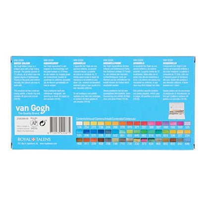 Van Gogh Watercolor Paint Set, General Selection, 48 Half-Pan - color: 48 General (Metal Tin), style: Half Pan