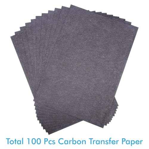 Selizo 100 Sheets Black Carbon Transfer Tracing Paper for Wood, Paper, Canvas and Other Art Surfaces (9 x 13 Inches) - size: 9x13in