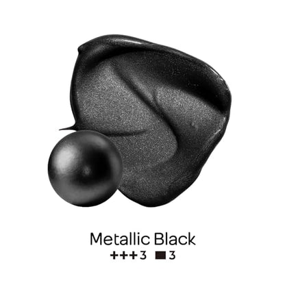 Nicpro Metallic Black Acrylic Paint, 8.45oz/250ml Large Black Craft Paint | Pearlescent Non Toxic, Non Fading Paints for Metal, Wood, Clay, Fabric, Canvas, Ceramic, Furniture, Handcrafts Art Supplies - color: Metallic Black, size: 8.45 Fl Oz (Pack of 1)