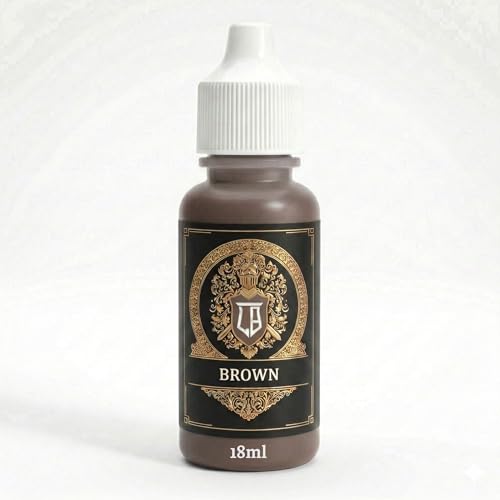 Ludus Bellum Miniature Paint Brown Color 18ml Precision Dropper Bottle | Professional Acrylic Paint for Miniatures & Models, Provides Quality Acrylic Tones and Shades for Warhammer 40K D&D Figures - color: Brown