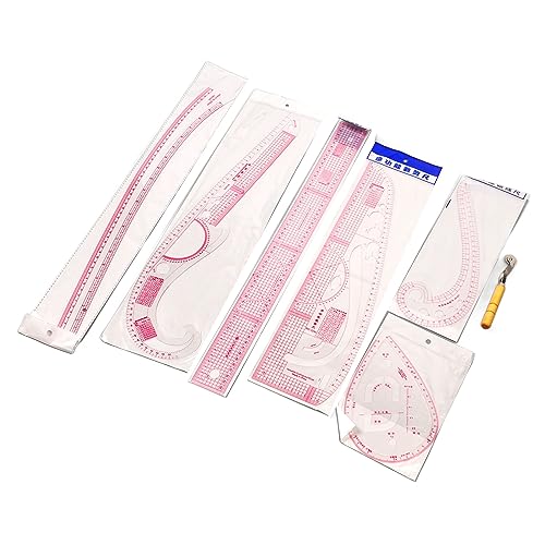 7pcs French Curve Ruler Set High Accuracy Complete Tools Sewing Rulers Set with Scale for Beginners Tailors Pattern Making