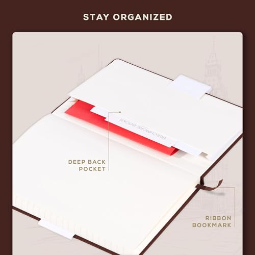 Beechmore Books A5 5.8x8.3 Mixed Media Sketchbook 160 GSM/98LB, Gift Box - color: Chestnut Brown, size: A5 - 5.8" x 8.3" Medium