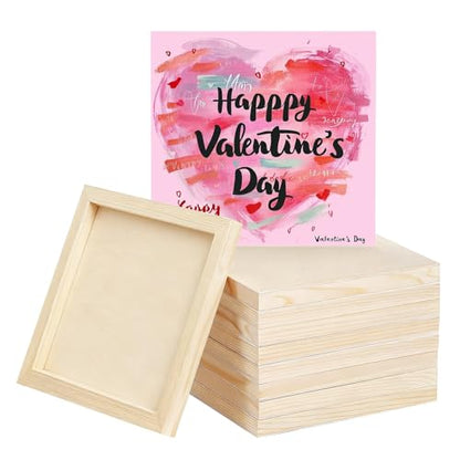 5 Pack 12x12 Inch Unfinished Square Wood Panels for DIY Painting Crafts | Blank Wood Canvas Frames for Oil Paint Pouring & Valentine Halloween Xmas Decor - size: 12"×12" 5 Pack