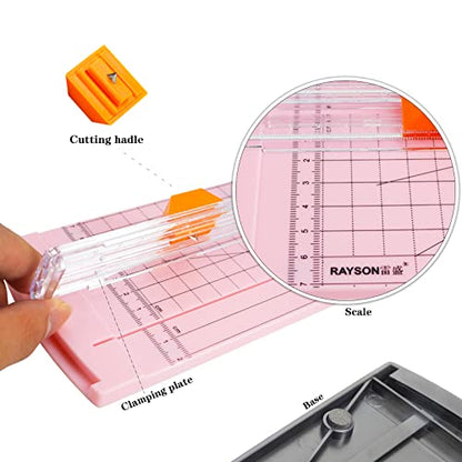 Rayson Paper Cutter Trimmer, A4 Size, 12" Craft Cutter, Light Pink - color: Pink