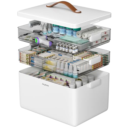 CTIME 3-Tier Medicine Organizer - Portable Medicine Cabinet with Handle - size: Regular 3-Tier