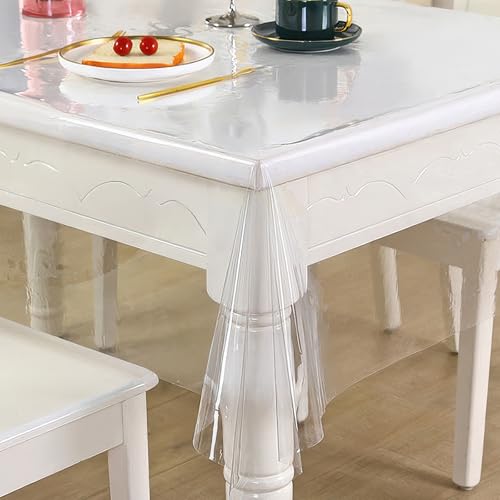 Clear Vinyl Plastic PVC Rectangle Table Cloth Cover 60x84inch