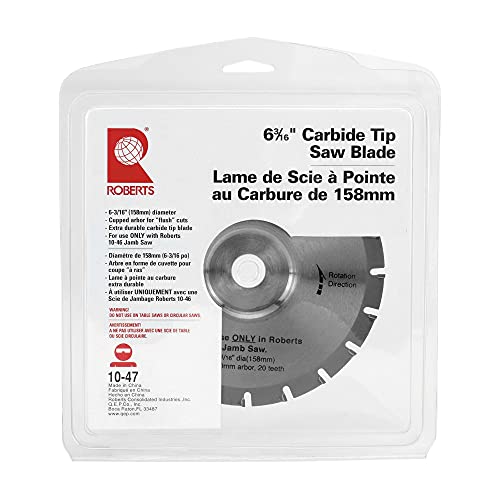 ROBERTS 10-47-6 20-Tooth Carbide Tip Saw Blade for 10-55 Jamb Saw, 6-3/16-Inch