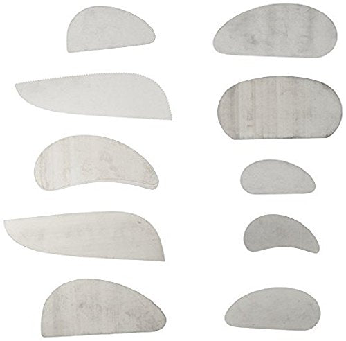 COMIART Clay Sculpture Pottery Molding Ceramics Sharp Steel Cutter Tools Scraper Crafts Pack of 10