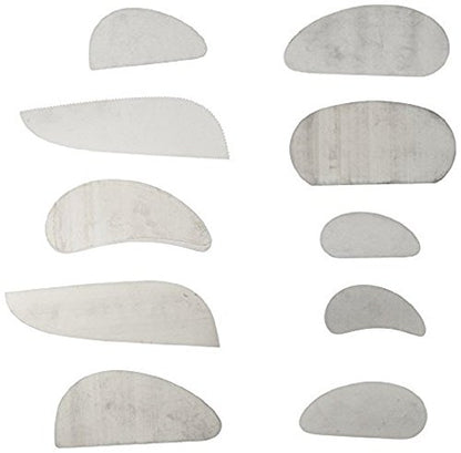 COMIART Clay Sculpture Pottery Molding Ceramics Sharp Steel Cutter Tools Scraper Crafts Pack of 10
