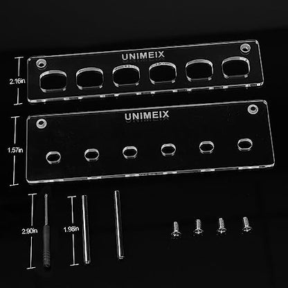 UNIMEIX 6 Pack Blending Brush for Card Making Crafting Ink Blender Brushes Set Tool Paper Background Brush Drawing - color: White, size: 6 Pack Brush with square holder