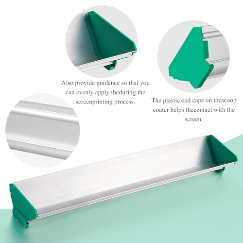 Zonon 3 Pcs Dual Edge Aluminum Emulsion Scoop Coater for Silk Screen Printing Coating Tool 8'' 10'' 16'', Screen Printing Supplies, 3 Sizes