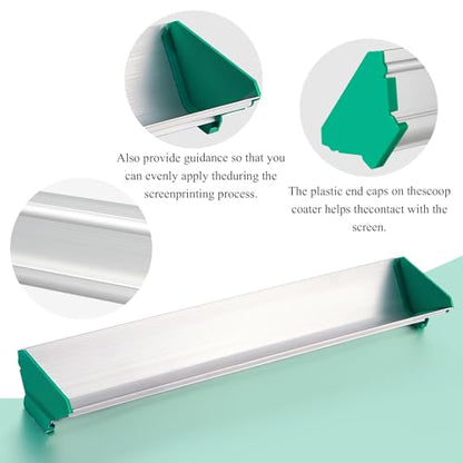 Zonon 3 Pcs Dual Edge Aluminum Emulsion Scoop Coater for Silk Screen Printing Coating Tool 8'' 10'' 16'', Screen Printing Supplies, 3 Sizes