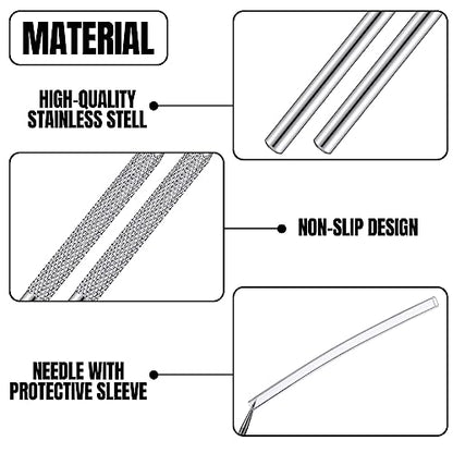 Lasnten 20 Pcs Clay Needle Tool Set Pottery Needle Tool Stainless Steel Ceramic Detail Tools Clay Sculpting Tools for Ceramics Sculpting DIY Craft and Detailed Carving Supplies