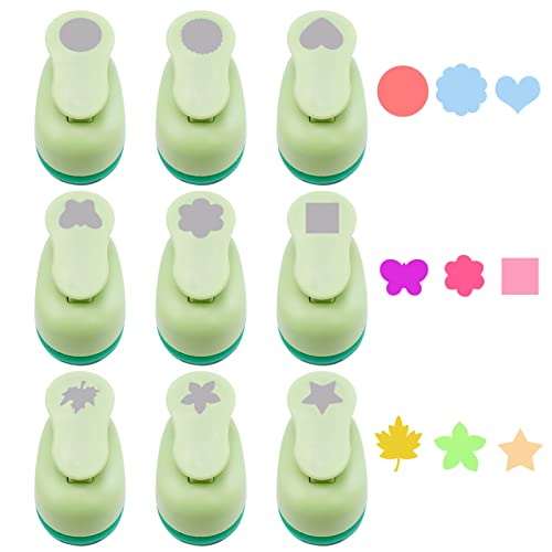 Craft Hole Punch 9 Pcs 5/8 Inch Paper Punches for Crafting Hole Punch Shape - style: 9 Different pattern 5/8 Inch Set 3