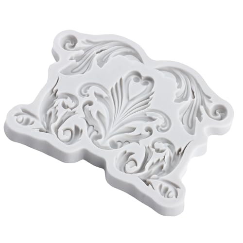 Baroque Scroll Lace Polymer Clay Molds Filigree Silicone Mold | Relief Flower Lace Mold Jewelry Making Epoxy Resin Casting Air Dry Polymer Clay Crafts - color: Style I
