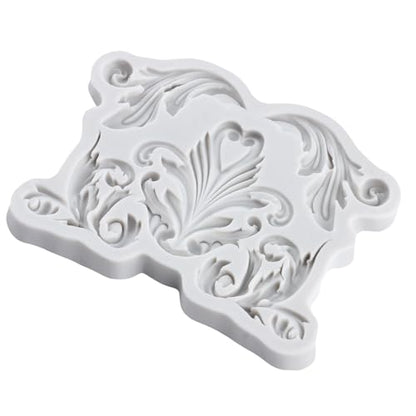 Baroque Scroll Lace Polymer Clay Molds Filigree Silicone Mold | Relief Flower Lace Mold Jewelry Making Epoxy Resin Casting Air Dry Polymer Clay Crafts - color: Style I