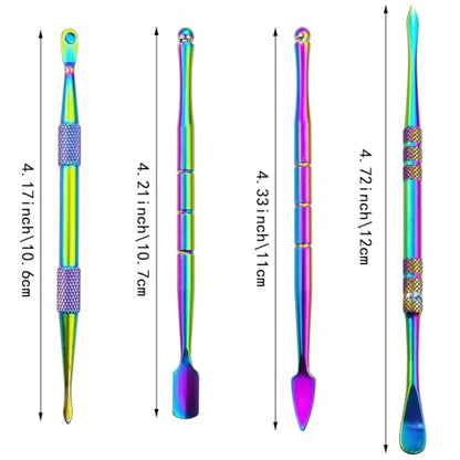 4 Pack Stainless Steel Wax Carving Tools Set Double-Ended for Clay | Double-ended stainless steel wax carving & clay sculpting tools. Ideal for pottery modeling, shaping, craft projects.