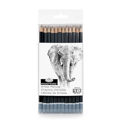 Royal & Langnickel SPEN-12 Essentials Sketching Pencil Set, 12-Piece - size: 12 Count (Pack of 1)