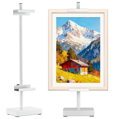 Rofio White Easel Stand for Signs, 17" Adjustable Tabletop Frame Holder - color: White