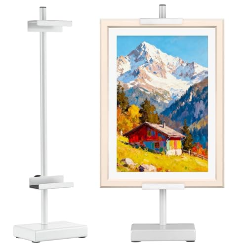 Rofio White Easel Stand for Signs, 17" Adjustable Tabletop Frame Holder - color: White