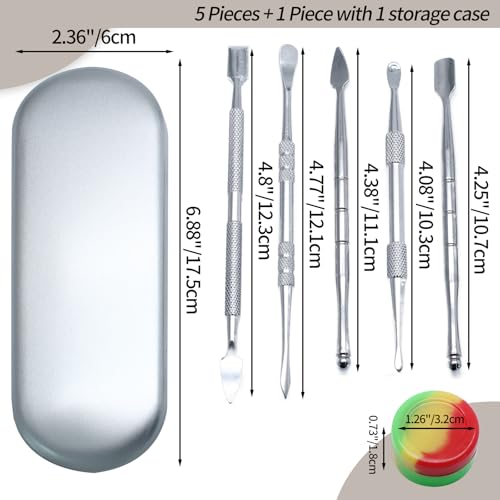 suiwotin 6PCS Wax Carving Tool, Stainless Steel, Silver - color: Silver - 6PCS/Set
