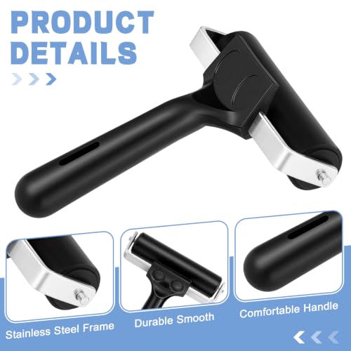 DERTE 6 Pack 4 Inch Rubber Brayer Roller Hard Rubber Rollers | for Crafting Printing Printmaking Wallpaper Inking Stamping Gluing