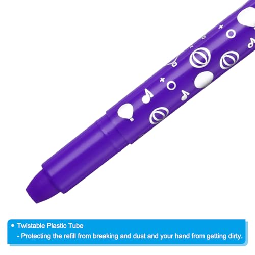 PATIKIL Watercolor Gel Crayon, 6Pcs Twist Coloring Crayons, Dark Purple - color: Dark Purple