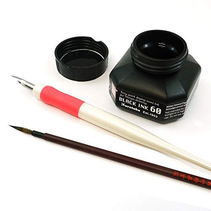 Zig Kuretake Manga Ink ZIGCARTOONISTBLACKINK21.9 fl oz (6060 ml) CNCE104-6 - size: 2 fl oz