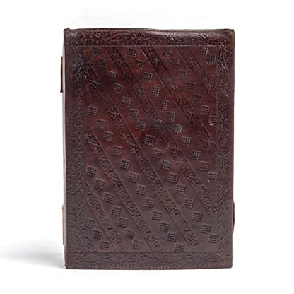 600 Pages Handmade Large Leather Journal Diary Embossed Tree of Life Book Of Shadows Notebook Writing Seven Chakra Grimoire Sketchbook 7 x 10 Leather Bound (Brown) - color: Brown
